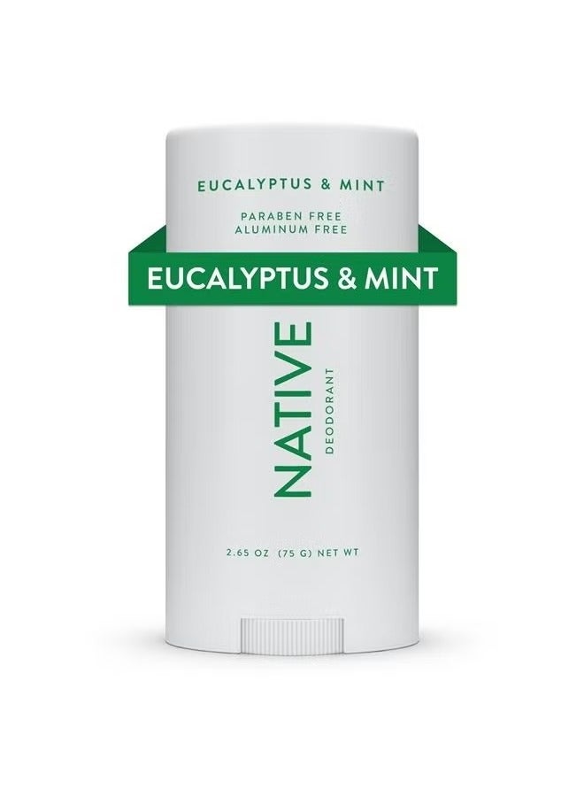 native Deodorant | Natural Deodorant for Men and Women, Aluminum Free with Baking Soda, Probiotics, Coconut Oil and Shea Butter | Eucalyptus & Mint - Image 1
