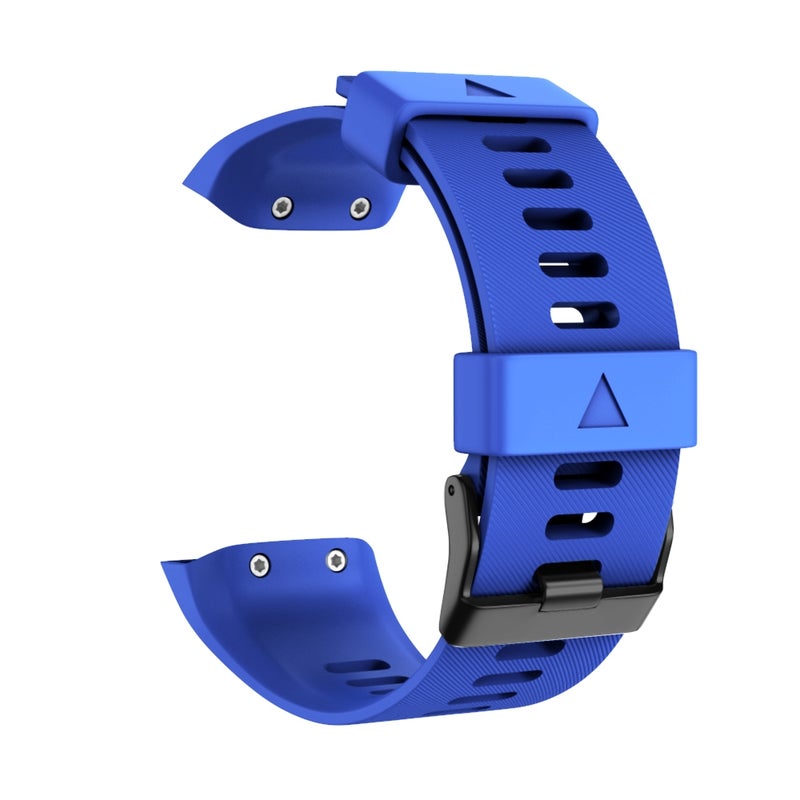 S-TOP For Garmin Forerunner 35 Black Buckle Silicone Watch Band(Dark Blue) - Image 1