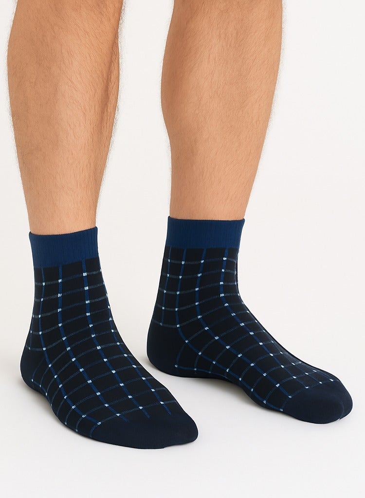 MOODY SOCKS Moody's Men Quarter Length Socks MM-6302-P3 Breathable Cotton Calf Socks (Pack of 3, Mixed Colors)40-45 (EU). - Image 5