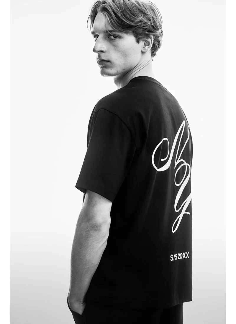 H&M Loose Fit Printed T-shirt