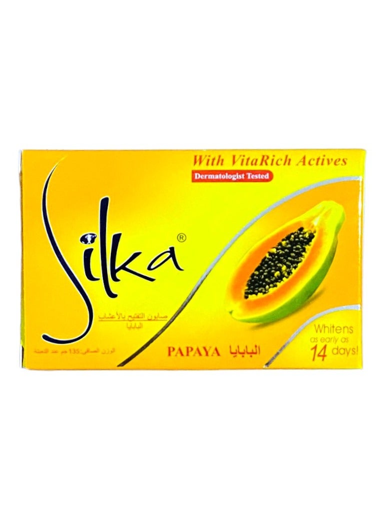 Silka Papaya With Vitarich Actives Soap 135g 