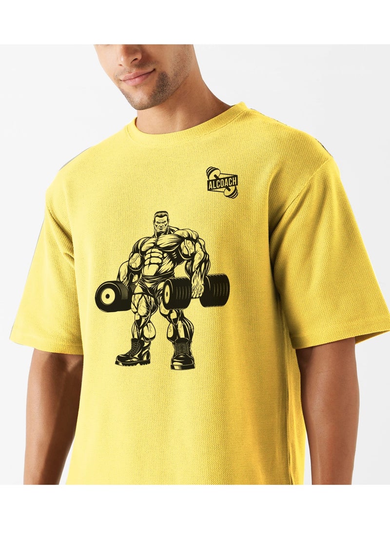 ALCOACH Minimal Print Oversized Pure Cotton T-Shirt  - Image 5