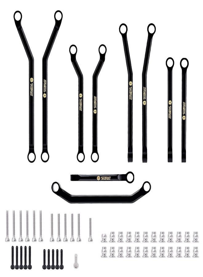 TCRC Brass High Clearance Chassis Links Set for Axial SCX30 1/30 RC Crawler Car Upgrades,Black Coating - Image 2