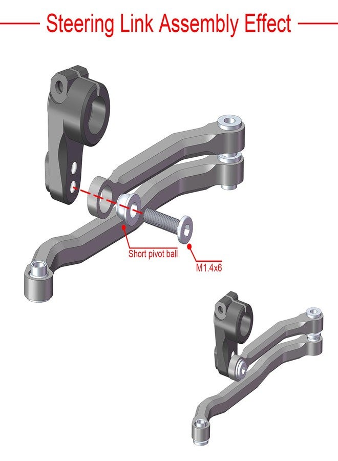 TCRC Brass High Clearance Chassis Links Set for Axial SCX30 1/30 RC Crawler Car Upgrades,Black Coating - Image 3
