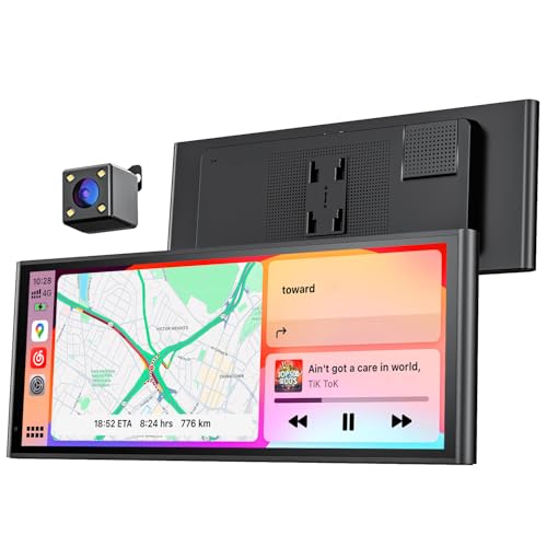 krunia 9.26" Wireless Portable Car Play Screen for Apple CarPlay & Android Auto, OTA Updates, Backup Camera, Mirror Link, 5.0 Bluetooth, Voice Control, GPS Navigation, FM - Image 1