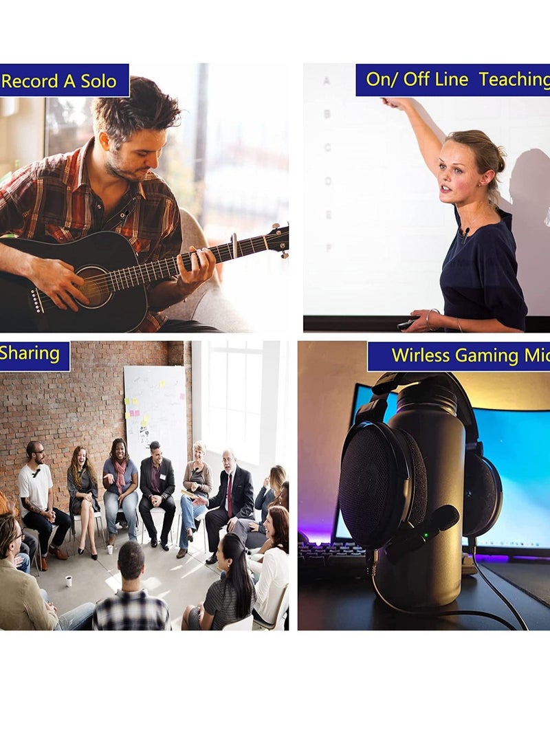 Professional Wireless Lavalier Lapel Microphone for Android Phone - Cordless Omnidirectional Condenser Recording Mic for Interview Video Podcast Vlog YouTube - Image 4