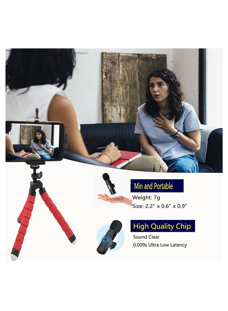 Professional Wireless Lavalier Lapel Microphone for Android Phone - Cordless Omnidirectional Condenser Recording Mic for Interview Video Podcast Vlog YouTube - Image 3