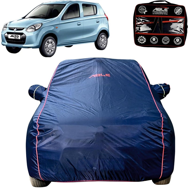 Able Parashuit Blue WR Series Car Body Cover with Mirror Pockets and Driver Door Zipper Compatible for Maruti Alto 8OO (2012 to Till Now Model) - Image 1