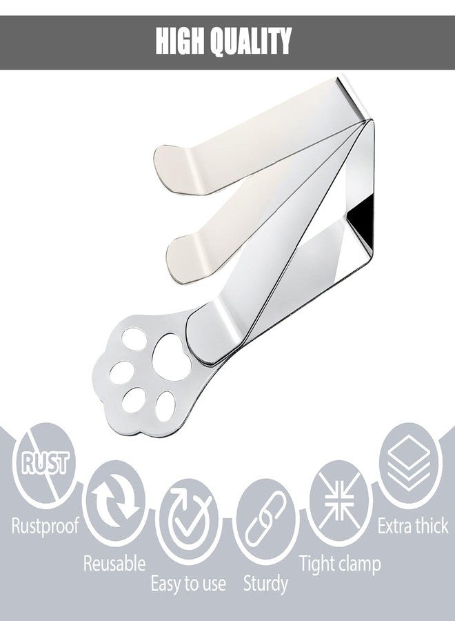 CUNGLIN Tablecloth Clips for Outdoor Thick Tables 10 Pack, Claw Picnic Table Cloth Holder Clip Indoor, Heavy Duty Stainless Steel Cover Clamp for Party Wedding Home Restaurant Camping Accessories - Image 3