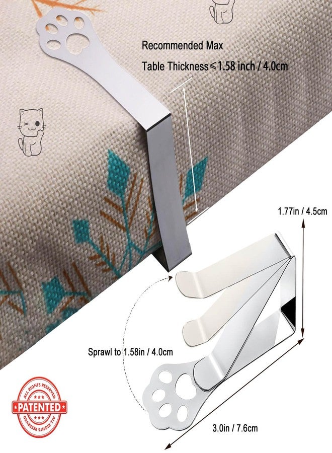 CUNGLIN Tablecloth Clips for Outdoor Thick Tables 10 Pack, Claw Picnic Table Cloth Holder Clip Indoor, Heavy Duty Stainless Steel Cover Clamp for Party Wedding Home Restaurant Camping Accessories - Image 2
