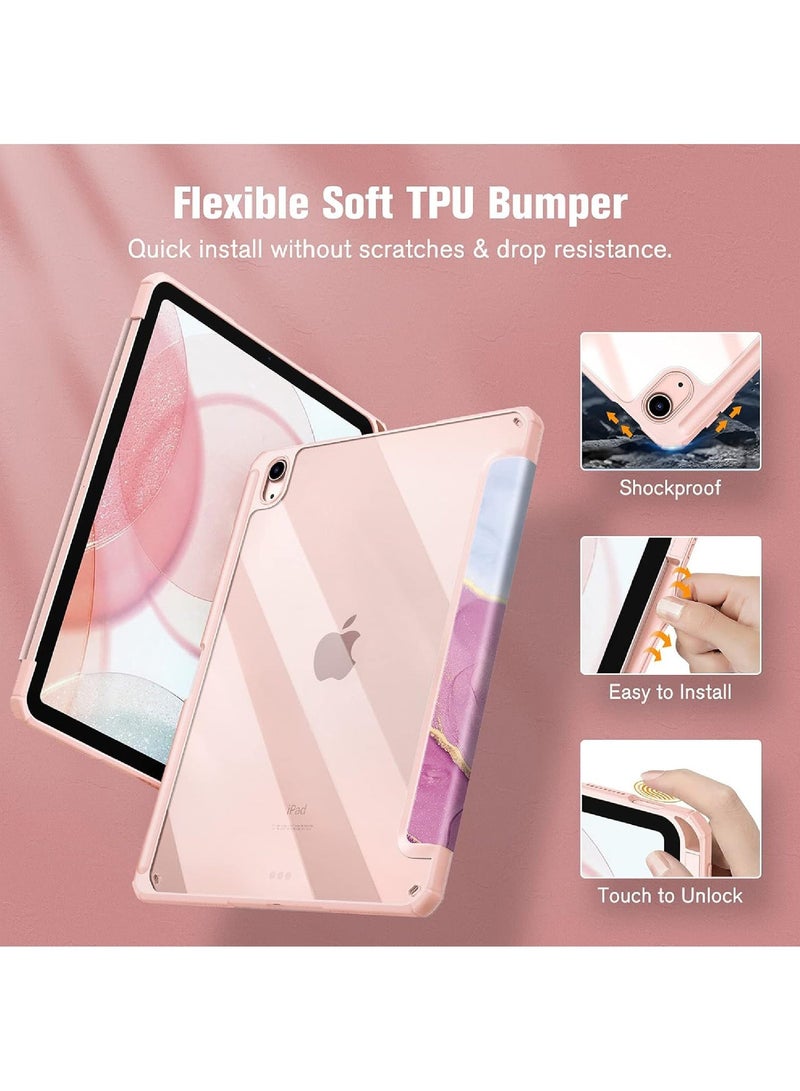 Rock Pow Case for iPad (A16) 11th 11 inch 2025/iPad 10th 10.9 inch 2022 Clear Transparent Back Shell with Pencil Holder, Auto Sleep/Wake Case Cover for iPad 10th 10.9inch 2022/iPad 11th 11inch 2025 - Image 5