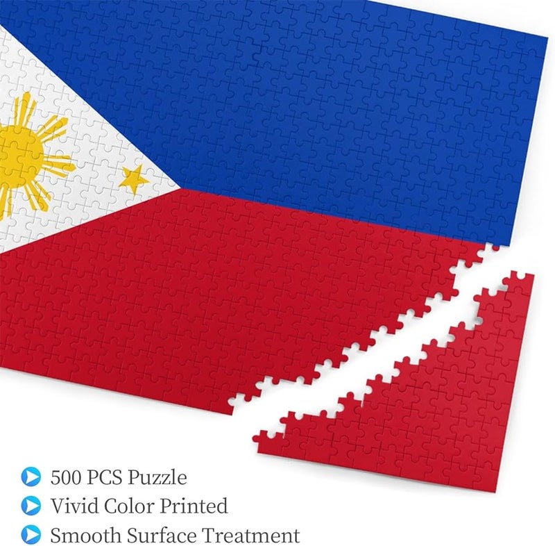 لغز علم الفلبين 500 قطعة للكبار ديكور المنزل 20.4 × 15 بوصة - Image 3