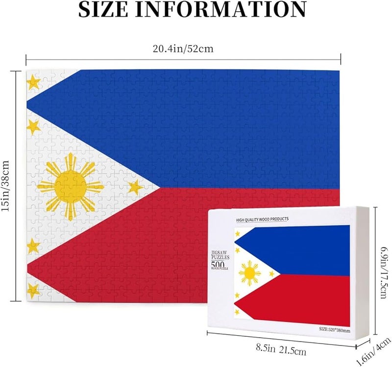 لغز علم الفلبين 500 قطعة للكبار ديكور المنزل 20.4 × 15 بوصة - Image 5