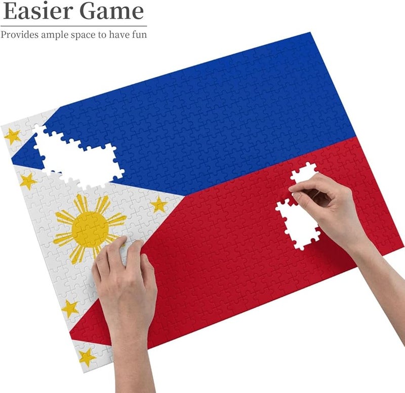 لغز علم الفلبين 500 قطعة للكبار ديكور المنزل 20.4 × 15 بوصة - Image 4