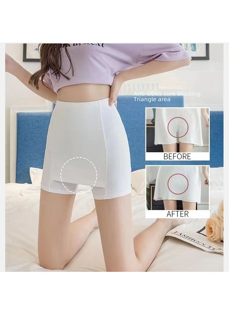 High-Waist Shaping Panties Thin Layered White