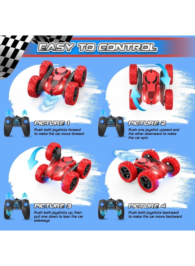 ESSEN Remote Control Car RC Cars Stunt Car Toy 4WD 2.4Ghz Double Sided 360° Rotating RC Car Kids Toy Cars for Boys Girls - Image 4