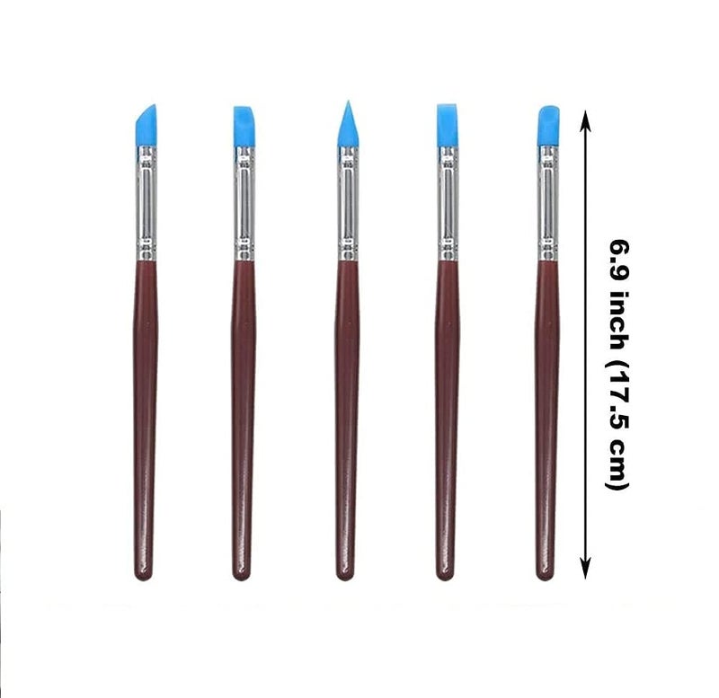 AmigozZ 5Pc- Dotting Tools With 4Pc- Ball Tools And 8Pc Mandala Sticks With 5Pc Stylus Clay Sculpting Carving Tools For Clay Pottery Craft,Painting Rocks, Art Drawing- (22Pc), Multicolor - Image 3