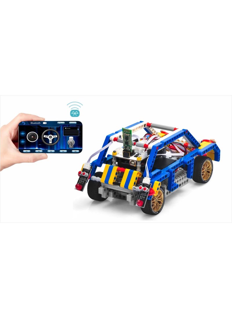 OSOYOO OSOYOO Model-T Building Block Robot Car kit for Arduino STEM Educational Robotic Programming Project with App Remote Control Coding Learning Set for Teens Adults Students Teachers  - Image 3