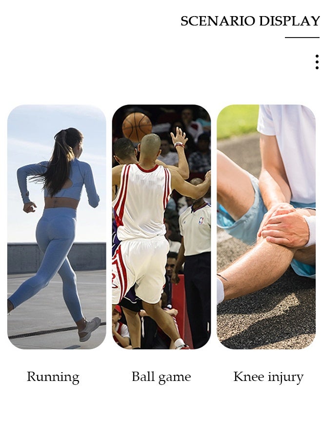 DUNISO 1 قطعة دعامة الركبة مع مثبتات جانبية ووسادات جل الرضفة دعامات دعم الركبة لألم الركبة وتمزق الغضروف المفصلي والرباط الصليبي الأمامي والتهاب المفاصل وتخفيف آلام المفاصل والتعافي من الإصابات - Image 3