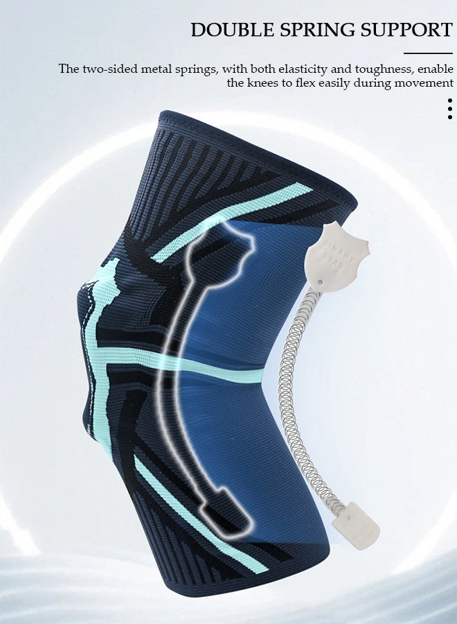 DUNISO 1 قطعة دعامة الركبة مع مثبتات جانبية ووسادات جل الرضفة دعامات دعم الركبة لألم الركبة وتمزق الغضروف المفصلي والرباط الصليبي الأمامي والتهاب المفاصل وتخفيف آلام المفاصل والتعافي من الإصابات - Image 5