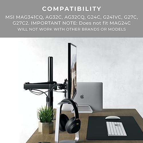 HumanCentric VESA Mount Adapter Compatible with MSI Optix MAG341CQ AG32C AG32CQ G24C G27C G27C2 Monitors Does Not Fit MAG24C for 75x755 and 100x100mm Patterns - Image 3