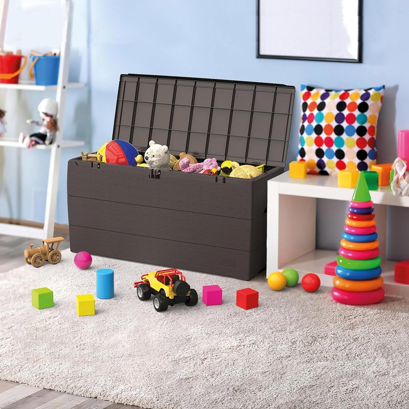 Cedargrain Deck Storage Box 270 Liter Capacity, Warm Taupe - Image 2