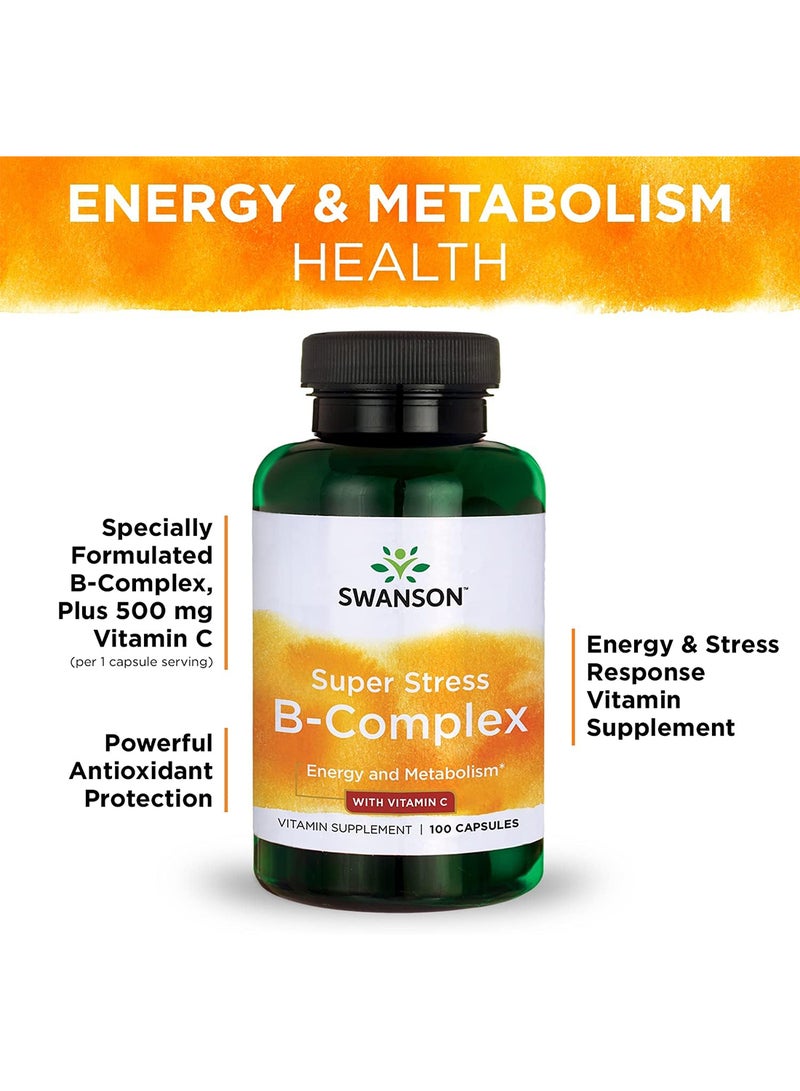 SWANSON سوبر ستريس ب مركب 100 كبسولة - Image 4