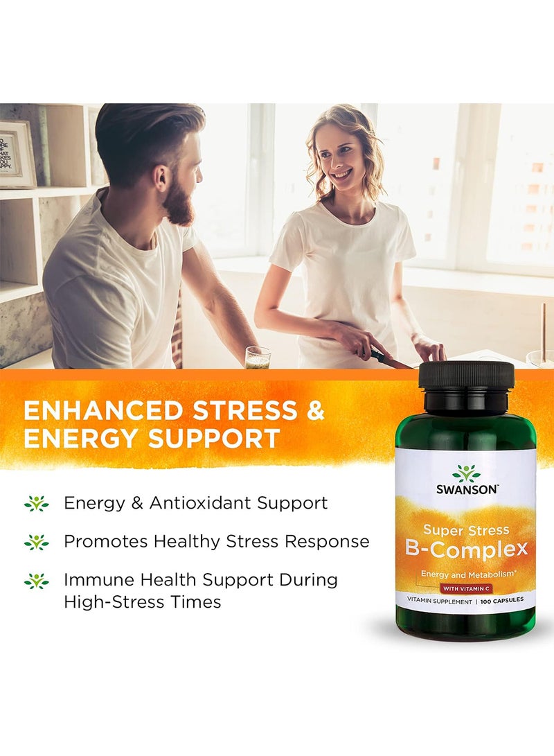 SWANSON سوبر ستريس ب مركب 100 كبسولة - Image 3