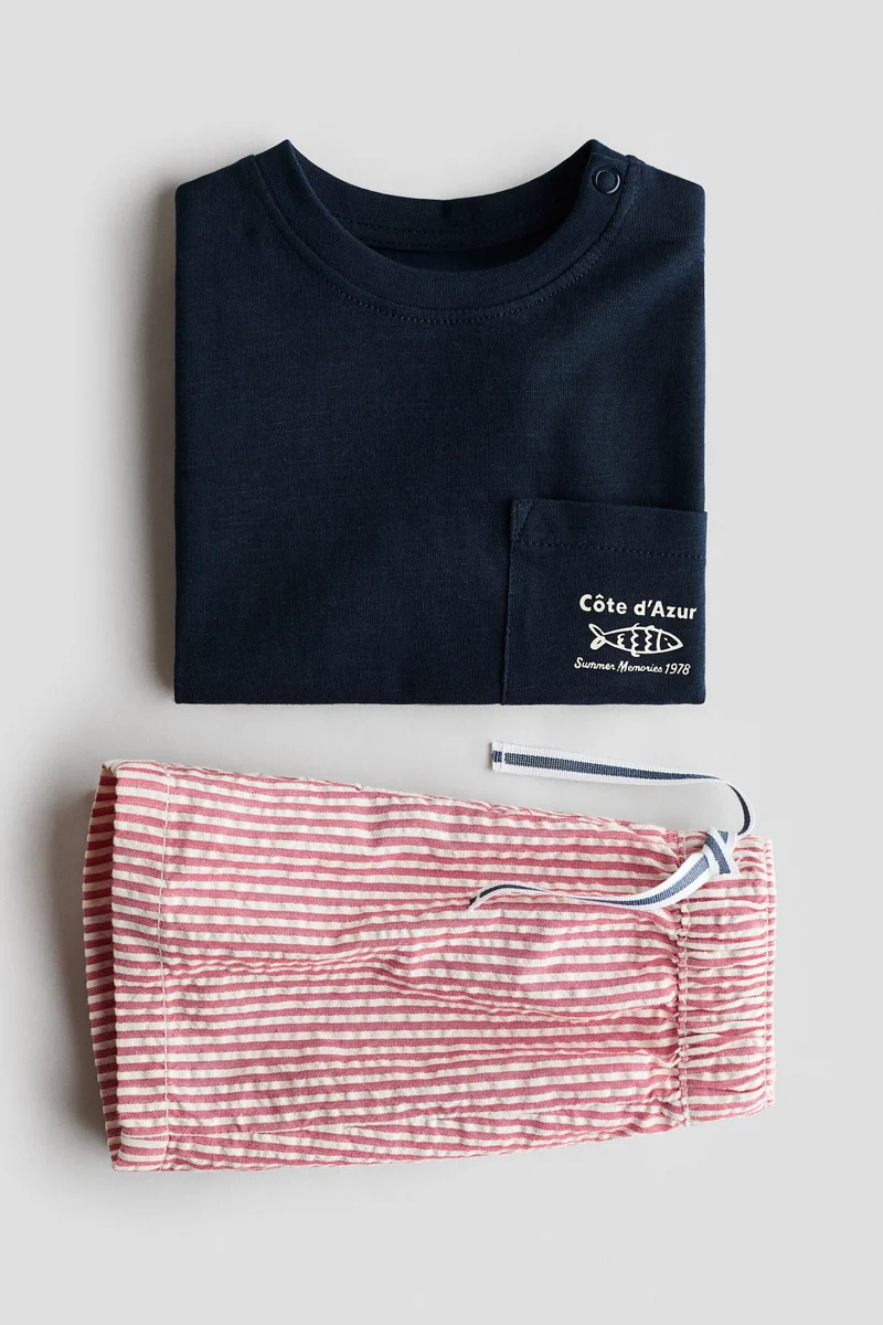 H&M 2-pack T-shirt and shorts set