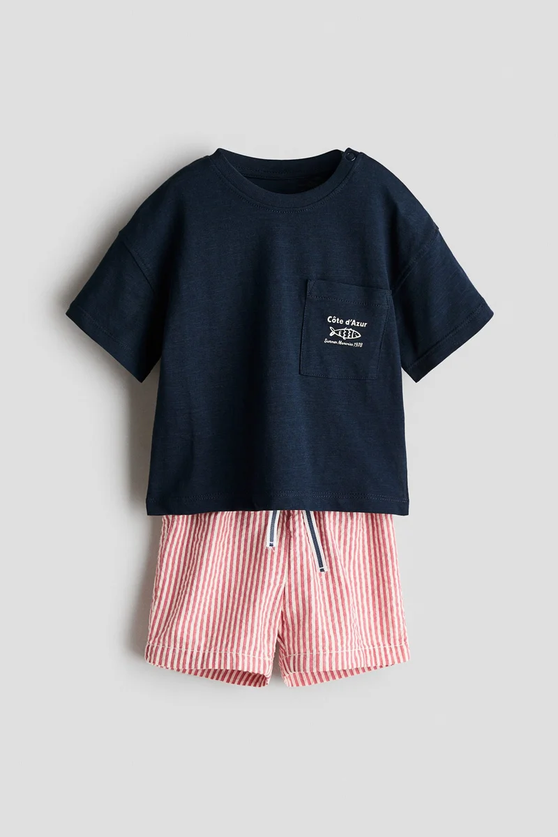 H&M 2-pack T-shirt and shorts set