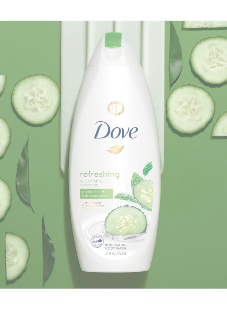 دوف غسول للجسم خالي من الكبريتات بالخيار والشاي الأخضر 500 مل - Image 3