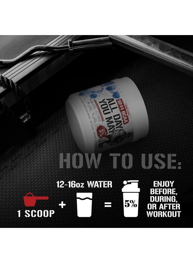5% Nutrition Rich Piana AllDayYouMay BCAA Powder | Premium Intra & Post Workout Amino Acids, Hydration, Endurance, Muscle Recovery, Joint & Liver Support | 15.87 oz, 30 Servings (Push Pop) - Image 4
