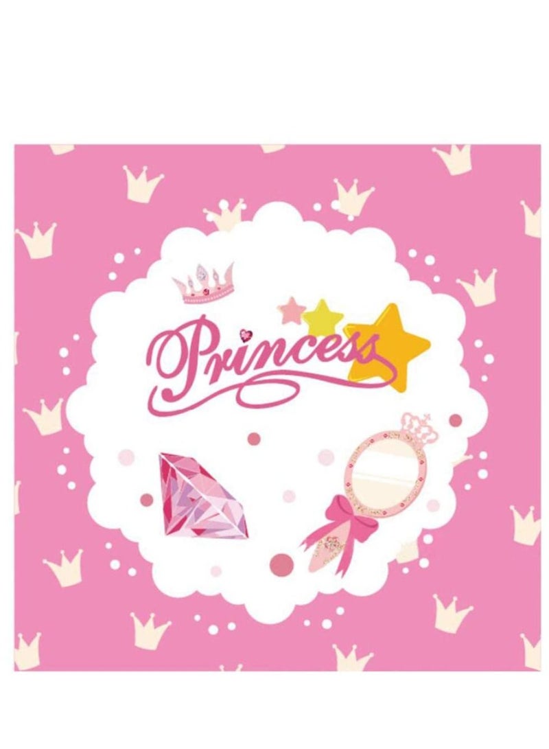 SYOSI Princess Party Supplies,Princess Birthday Decorations Set Includes Disposable Princess Dinner Plates,Pumpkin Car Dessert Plates,Cups,Napkins, Serves 8 Guests (44PCS) - Image 4