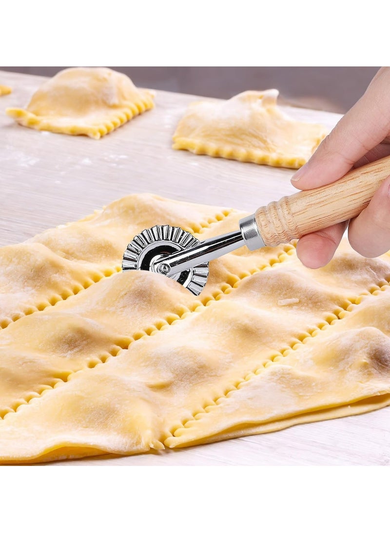 Oasisgalore Pastry Cutter Wheel with Long Wooden Handle，Ravioli Cutter Wheelie Cutter for Kitchen  - Image 3