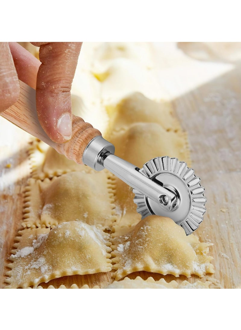 Oasisgalore Pastry Cutter Wheel with Long Wooden Handle，Ravioli Cutter Wheelie Cutter for Kitchen  - Image 4