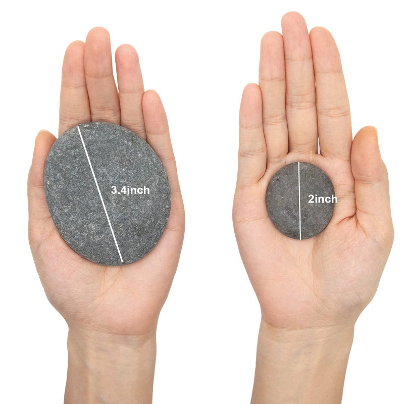 Markdang 40 Pcs Large Rocks for Painting 25pcs 2-3” & 15pcs 3-4” River Rocks for Painting Natural Flat & Smooth Rocks for Painting for Kids & Adult Craft Gift - Image 4