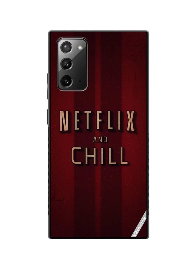 VR CREATIVE Protective Case Cover For Samsung Galaxy Note20 5G Netfliz Nd Chill Design Multicolour - Image 1