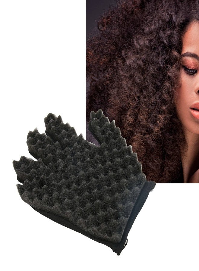 ZJchao Magic Hair Curling Sponge Gloves, Curling Sponge Glove, Afro Coil Flexible Portable Hair Sponge, for Barbers Brush Styling Tool, for Barber Salon - Image 4
