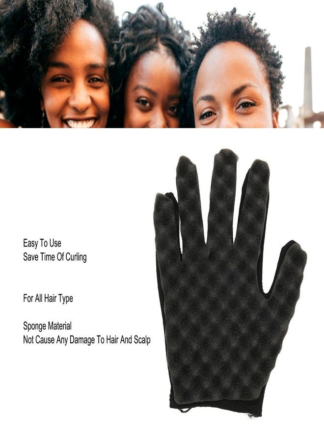 ZJchao Magic Hair Curling Sponge Gloves, Curling Sponge Glove, Afro Coil Flexible Portable Hair Sponge, for Barbers Brush Styling Tool, for Barber Salon - Image 3