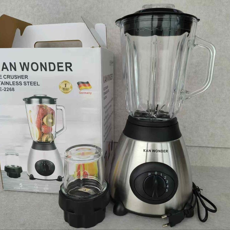 Kanwone 4-in-1 Food Processor & Juicer, 400ml Baby Food Blender with Dry Grinding & 6 Blades, Multi-Functional Fruit Smoothie Maker for Home Kitchen & Travel - Image 1