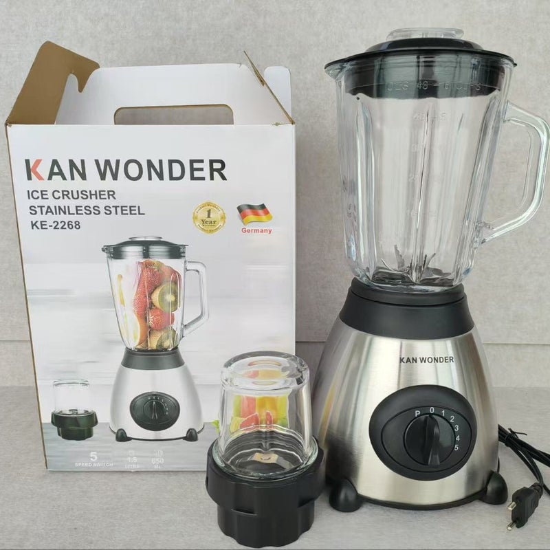 Kanwone 4-in-1 Food Processor & Juicer, 400ml Baby Food Blender with Dry Grinding & 6 Blades, Multi-Functional Fruit Smoothie Maker for Home Kitchen & Travel - Image 2