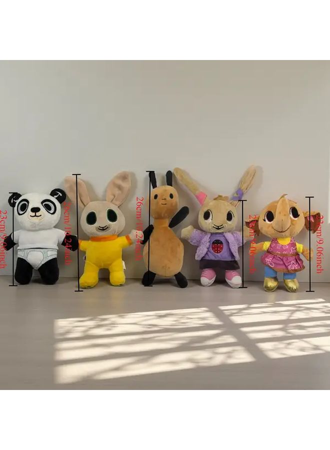 Purple Rabbit Plush Toy Soft Stuffed Animal Cuddly Huggable Gift for Kids - Image 2