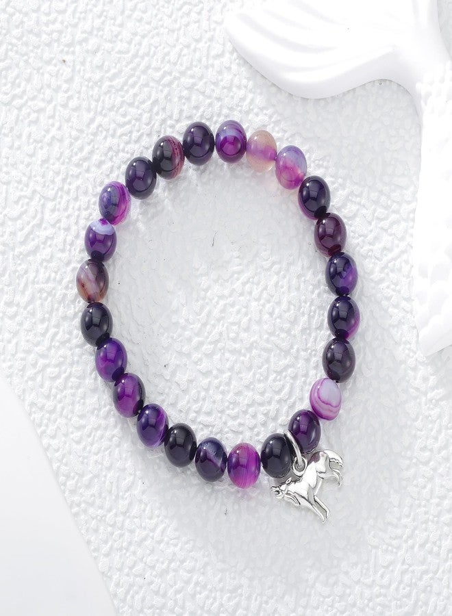 Fullrainbow Wolf Bracelet for Women Men Wolf Gifts Wolf Jewelry Wolf Lover Gift Wolf Spirit Animal Gift Wolf Charm Bracelet (Purple Wolf Gifts) - Image 4