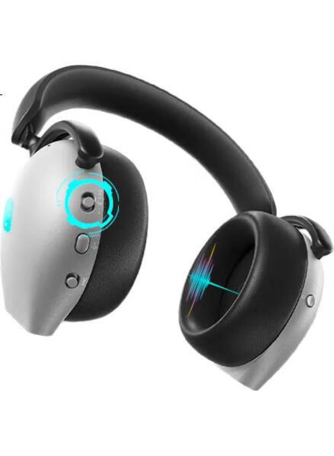 Alienware Aw920H Tri-Mode Bluetooth Gaming Headset Compatible With Triangle Action, Over-Ear Gaming Headset, Wired And Wireless Smart Noise Cancellation, White - Image 3