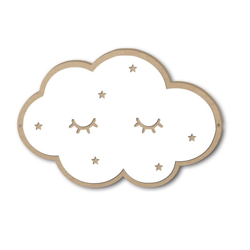 2pcs 3D Cloud Mirror Decoration Home Furnishing Kids Room Wall Props Ornaments Models (Cloud) - Image 3