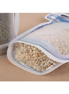 Oblivion Oblivion Transparent Jar-Shaped Stand-Up Pouches – Perfect Zipper Storage Solution for Kitchen Snacks, Nuts, and Dry Fruits (5 piece, 1000 ml - Big)  - Image 3