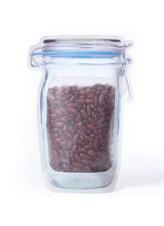 Oblivion Oblivion Transparent Jar-Shaped Stand-Up Pouches – Perfect Zipper Storage Solution for Kitchen Snacks, Nuts, and Dry Fruits (5 piece, 1000 ml - Big)  - Image 2