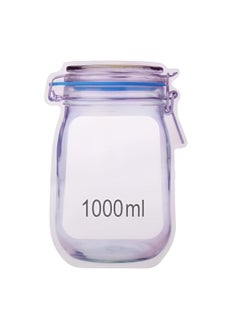 Oblivion Oblivion Transparent Jar-Shaped Stand-Up Pouches – Perfect Zipper Storage Solution for Kitchen Snacks, Nuts, and Dry Fruits (5 piece, 1000 ml - Big)  - Image 4