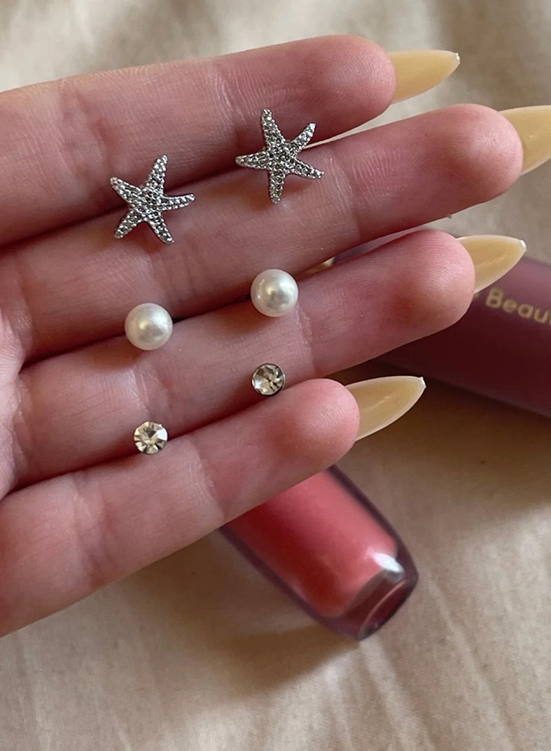 Starfish Pearl Ear Set