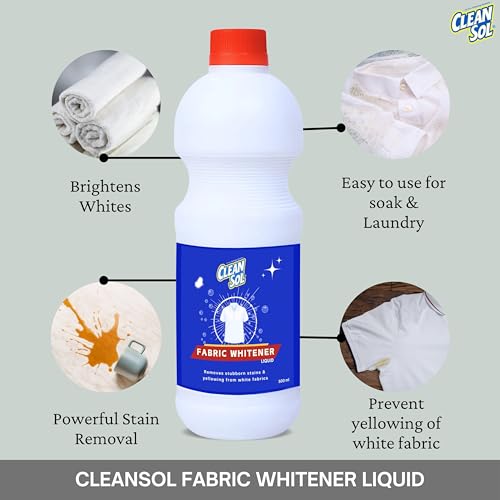 Cleansol Fabric Whitener- 500ml | Removes Stubborn Stains | Brightens White Clothes - Image 4